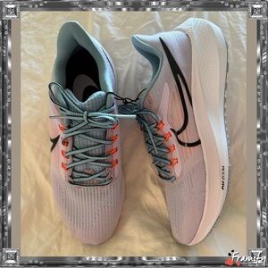 Nike Air Zoom Women's Athletic Shoes - Light Blue with Purple Black and Orange